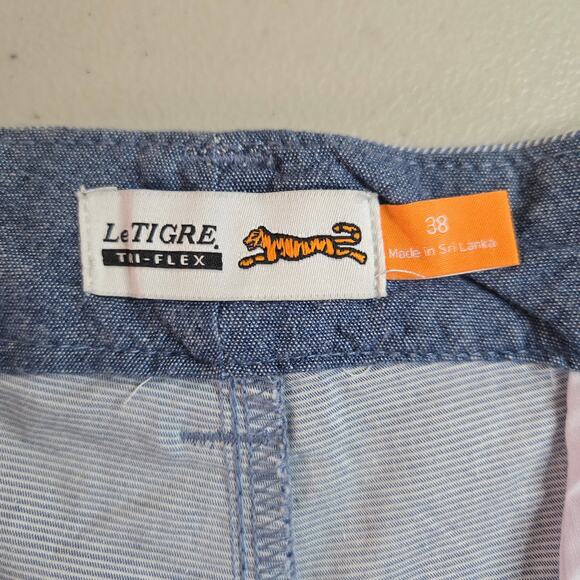 NWT Le Tigre Navy‎ Blue Striped Tri-Flex Shorts Men's Size 38 - Picture 5 of 6